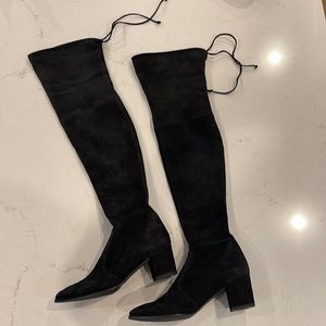Stuart Weitzman over-the-knee boots in black suede